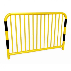 Bariera Drogowa U11a 200x150(110) Szczeblinkowa - fi 60,3 fi 48,3 - Do Wbetonowania, Żółta z Czarnymi Pasami  