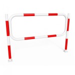 Bariera Drogowa 150x110 Typ Olsztyński - Przykręcana, Biała z Czerwonymi Pasami 