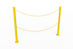 Bariera Drogowa U12b 200x110 Łańcuchowa - słupek fi 60,3 - Przykręcana, Żółta 