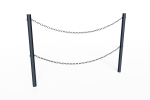 Bariera Drogowa U12b 200x150(110) Łańcuchowa - Do Wbetonowania, Antracyt 
