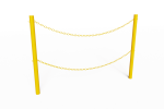 Bariera Drogowa U12b 200x150(110) Łańcuchowa - słupek fi 48,3 - Do Wbetonowania, Żółta  