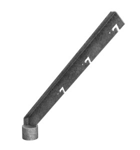 Wysięgnik ukośny 40×18×3 mm z nasadką okrągłą ø 48 mm