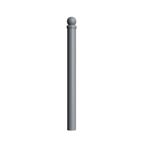 słupek szary 76,1 mm z kulą do wbetonowania.png