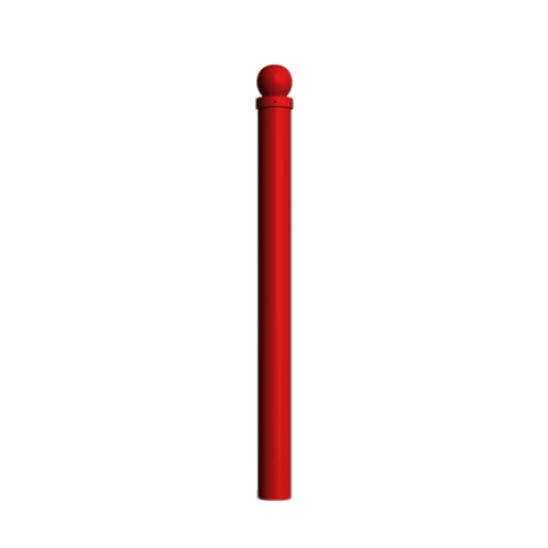 słupek czerwony 76,1 mm z kulą do wbetonowania.png