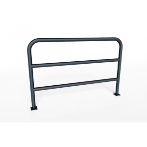 Bariera Drogowa 200x110 z Dwoma Poprzeczkami- Przykręcana, Antracyt  2 x 48,3 mm Bariery drogowe przykręcane
