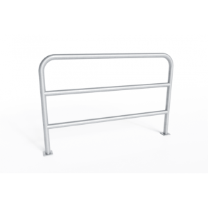 Bariera Drogowa 200x110 z Dwoma Poprzeczkami- Przykręcana, Ocynk Ogniowy  2 x 48,3 mm Bariery drogowe przykręcane