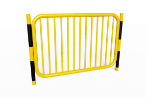 Bariera Drogowa 150x150(110) Typ Lubelski Do Wbetonowania, Żółta z Czarnymi Pasami