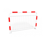 Bariera Drogowa U11a 200x110 - Szczeblinkowa z Dwoma Przeciągami - Przykręcana , Biała z Czerwonymi Pasami