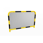 Bariera Przeciwbryzgowa Błotochron 200x150(110) - Do Wbetonowania, Żółta z Czarnymi Pasami