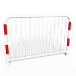 Bariera Drogowa U11a 200x150(110) Szczeblinkowa - Do Wbetonowania, Biała z Czerwonymi Pasami 